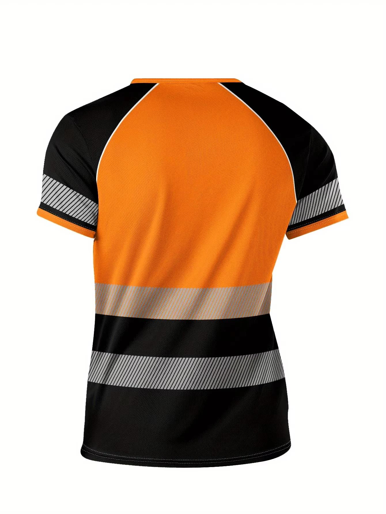 Nouveau T-shirt décontracté à manches courtes pour homme, imprimé à rayures, respirant, col rond, co