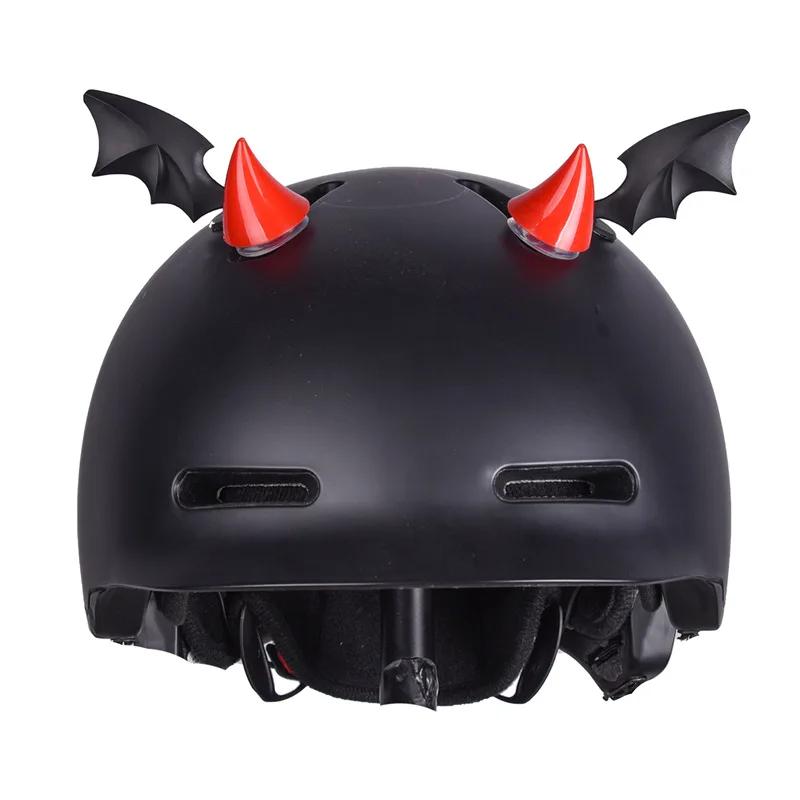 Paire de cornes de casque de moto, 2 pièces, décoration de casque de moto, cornes du diable, autocol