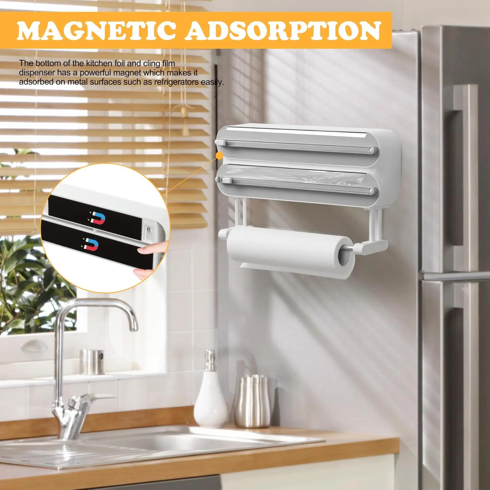 Coupe-film en aluminium fonctionnel, porte-serviettes en papier mural, coupe-papier, support de coup