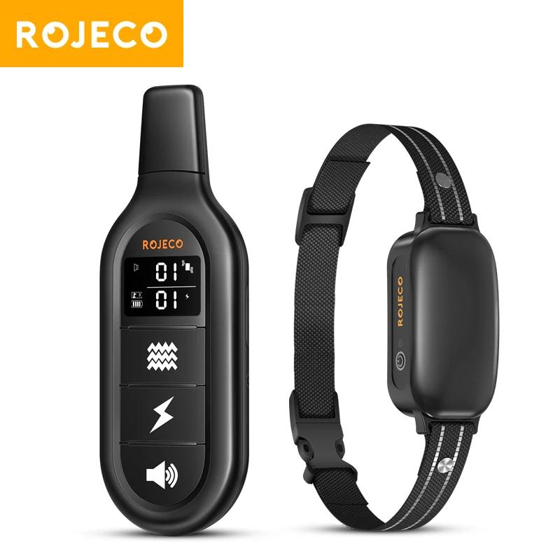 ROJECO-Collier de dressage électrique pour chien, télécommande numérique aste, vibrateur étanche IPX