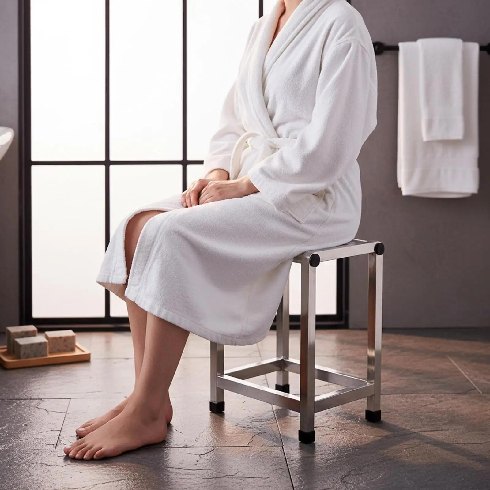 Tabouret de douche robuste et étanche, siège de spa, marchepied en acier inoxydable, chaise de souti