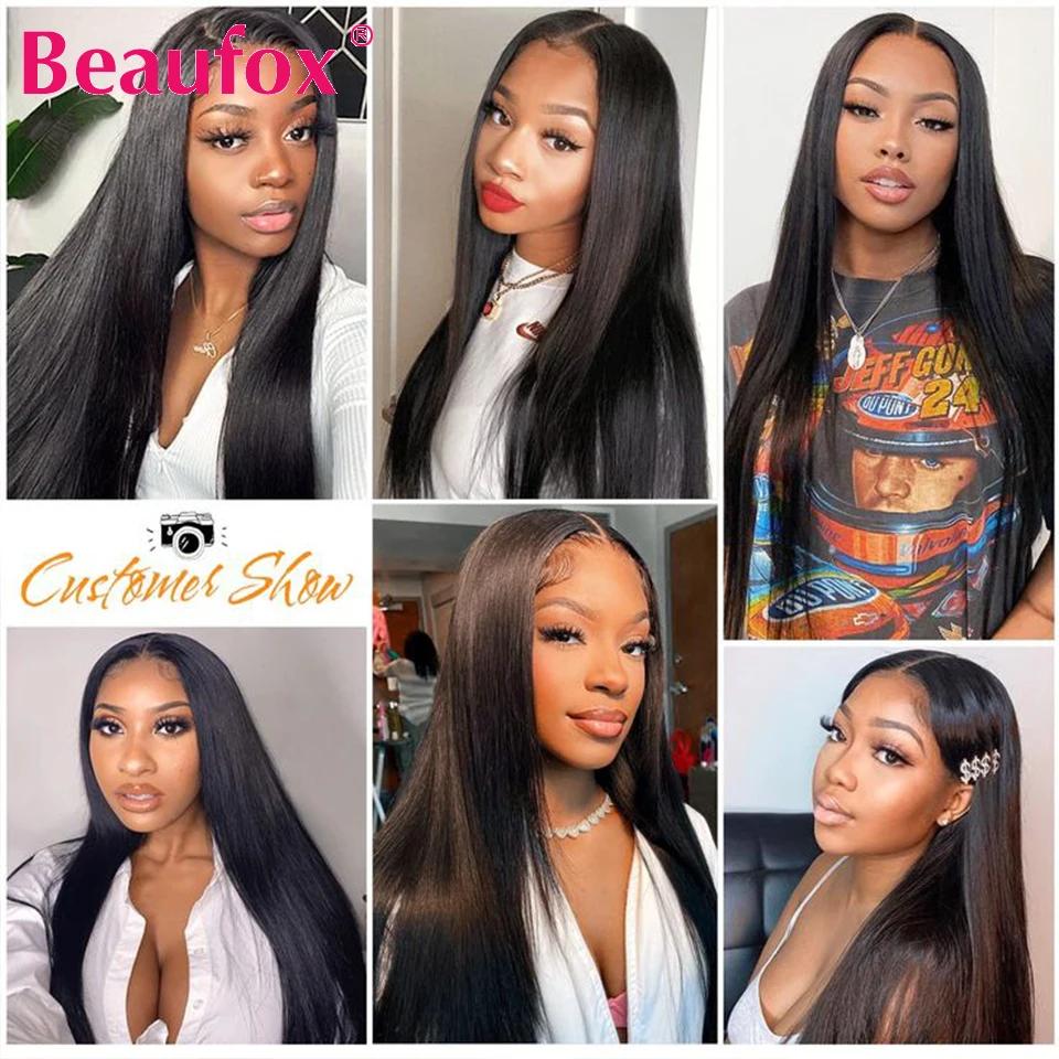 Beautorch-Tissage en Lot Brésilien Naturel Remy Lisse de 32 Pouces, Extensions de Cheveux Humains po