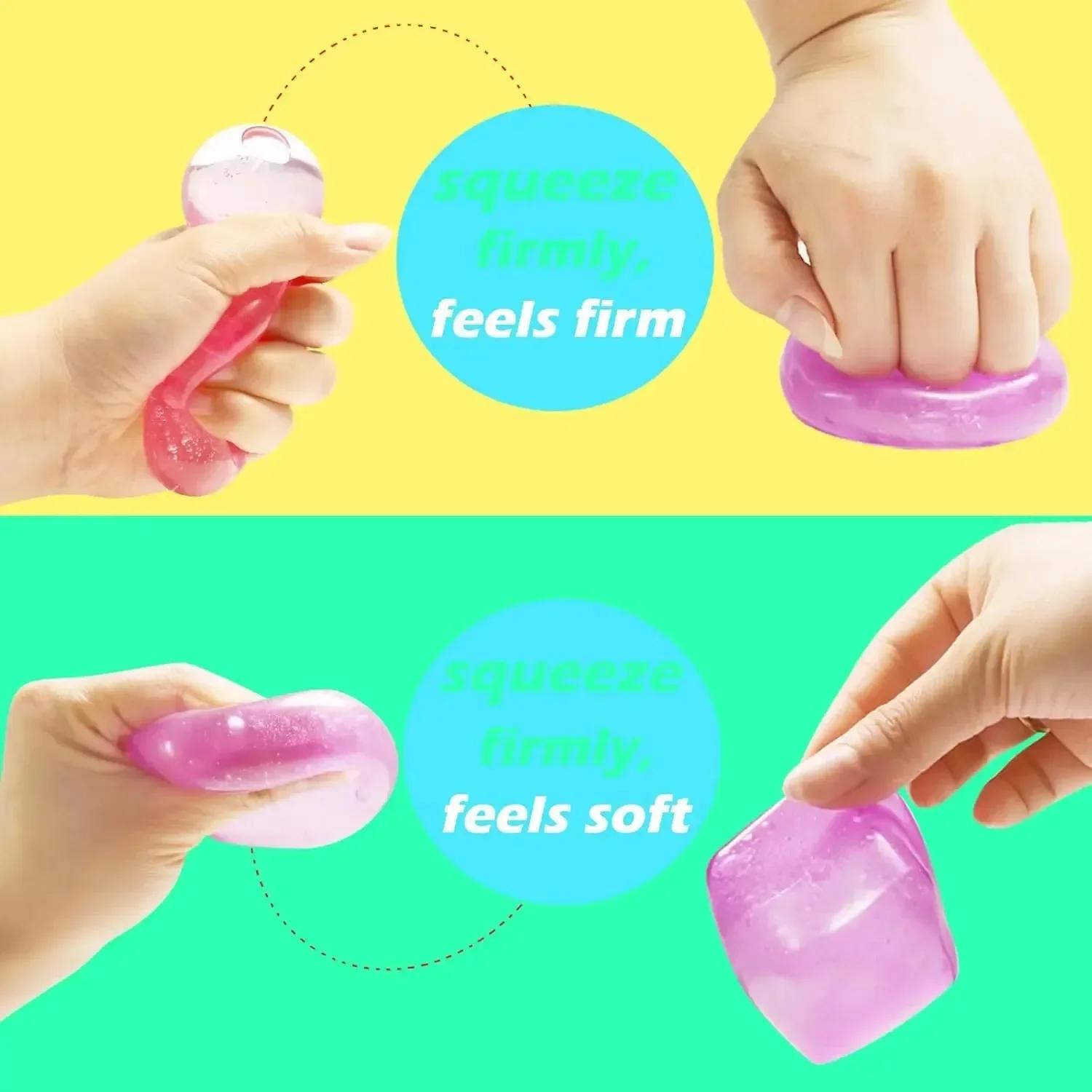 Cube de glace en Gel haute densité, jouet carré de décompression, balle anti-Stress Squishy, jouets 