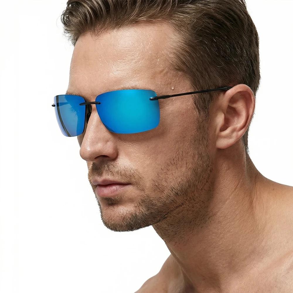 Lunettes de soleil ultralégères TR90 pour hommes et femmes, sans cadre, pour conducteur, conduite, m