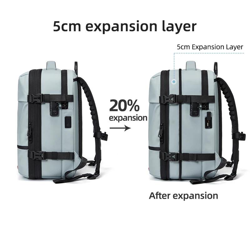 Sac à dos de voyage décontracté 16 pouces compression sous vide sac à dos pour ordinateur portable U
