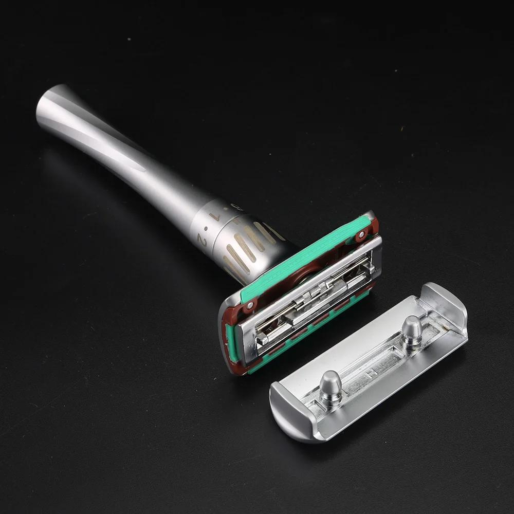XUANFENG-Rasoir à lame double face en alliage de zinc pour homme, couteau à main traditionnel, boîte