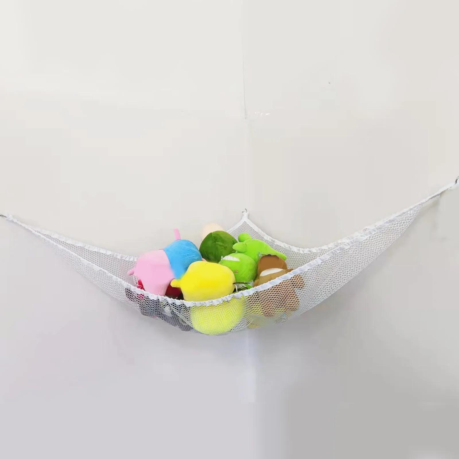 Filet en maille pour jouet, hamac d'angle, animaux en peluche, organisateur de rangement suspendu po