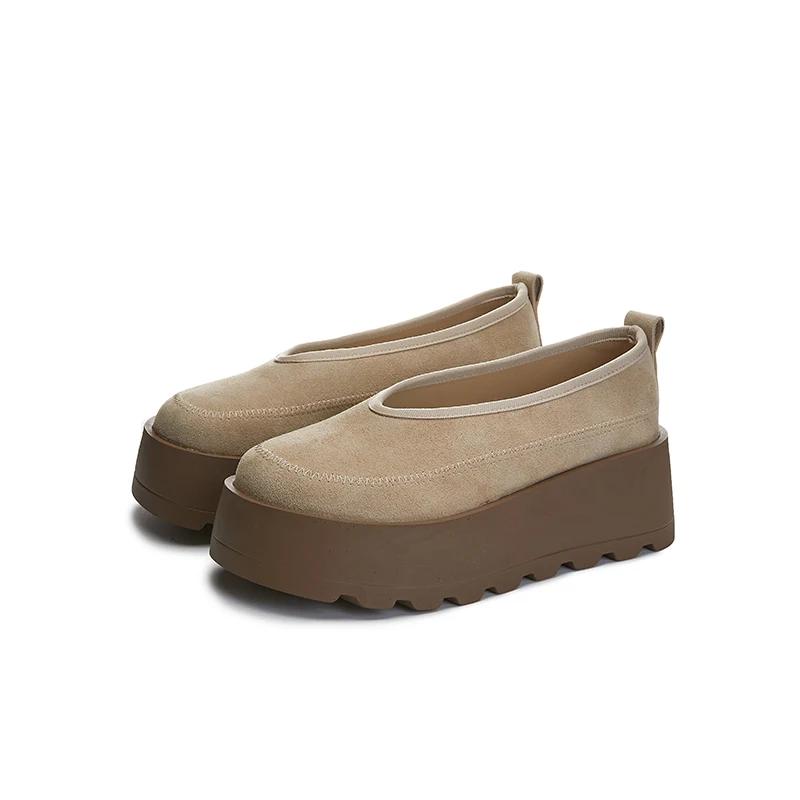 AIYUQI 2026 Mocassins pour femmes, chaussures à plateforme à semelle épaisse, grandes tailles, style