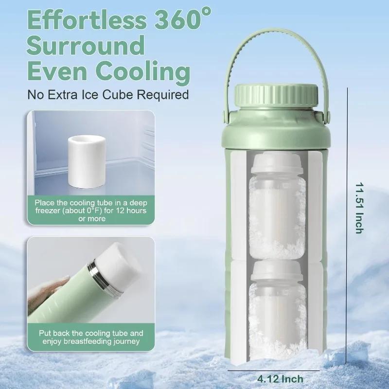Refroidisseur portable pour biberons de lait maternel, idéal pour les voyages, garde le lait frais p
