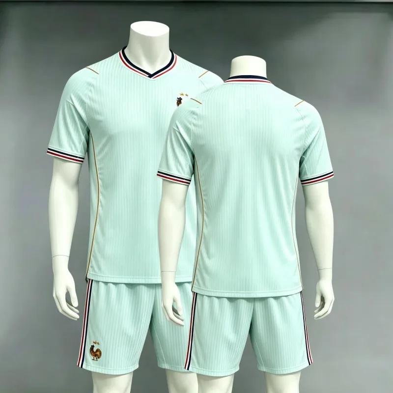 Ensemble de maillot de football extérieur de l'équipe de France pour hommes, respirant et à séchage 