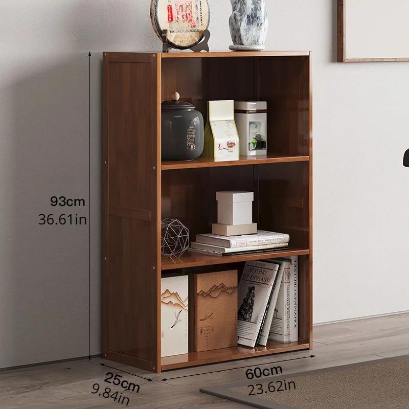 Armoire de rangement à 3 niveaux, bibliothèque de Style rétro, armoire en bambou pour cuisine, salon