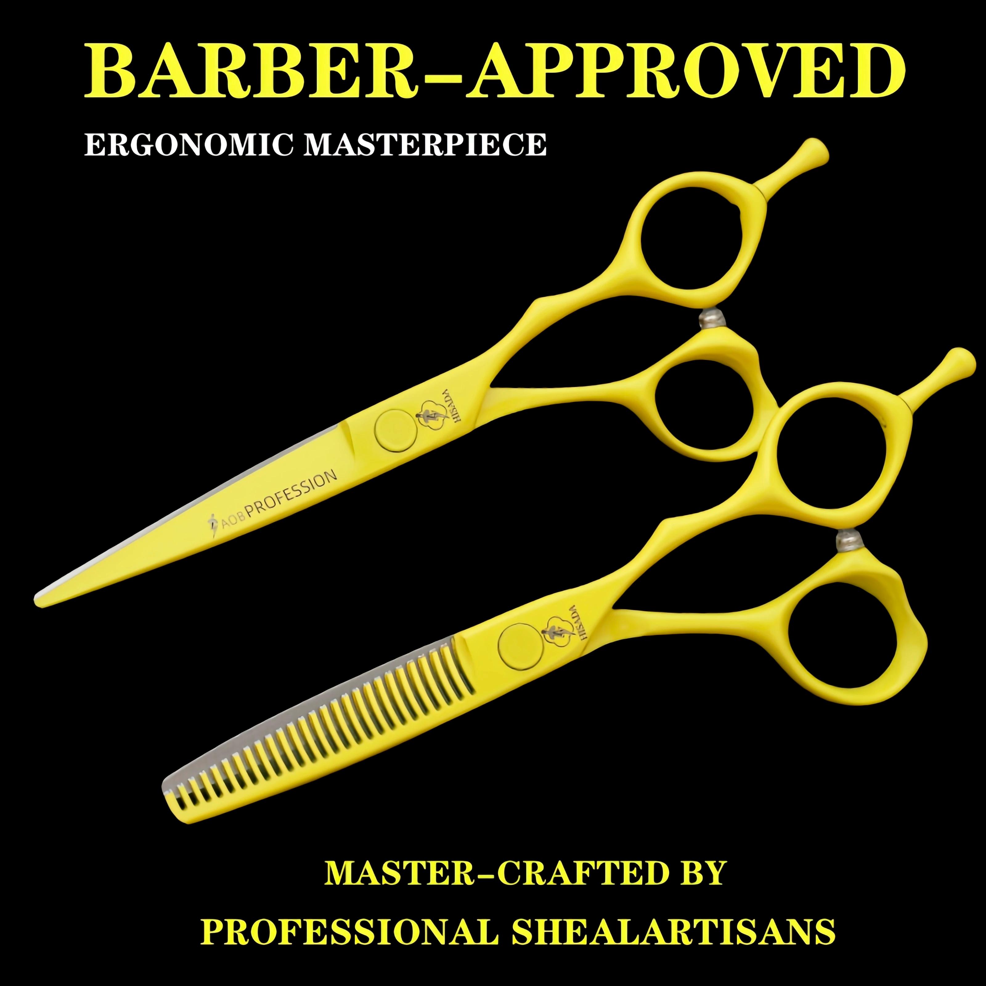 HISADA ciseaux de coiffure 6 pouces jaune ciseaux haut de gamme VG10 le matériau est tranchant et ré