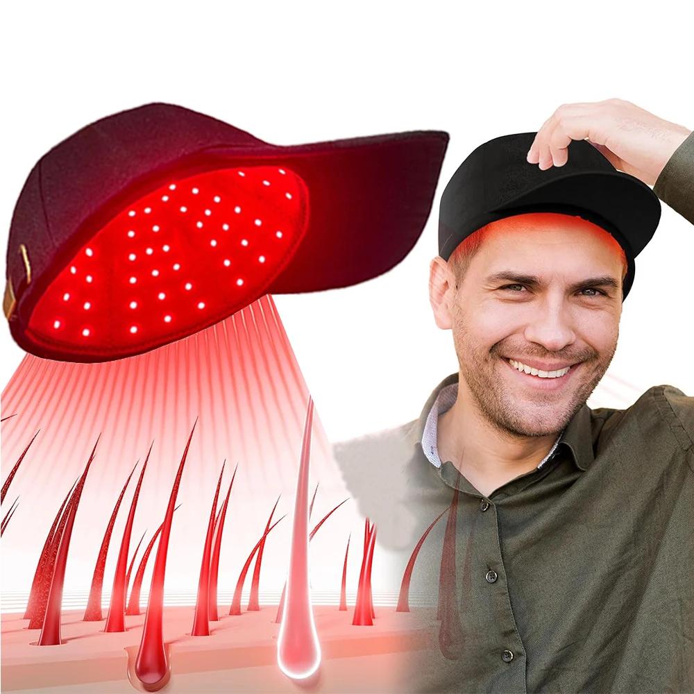 Lumière rouge et capuchon infrarouge proche pour la croissance des cheveux Pigarlic huileux naturel 