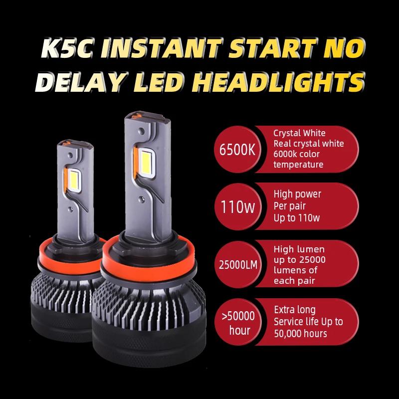 DAWN KNIGHT K5C 24 V H7 H4 H1 LED ampoule de camion H11 4300 K 6000 K 110 W 24 V lampe de phare LED 