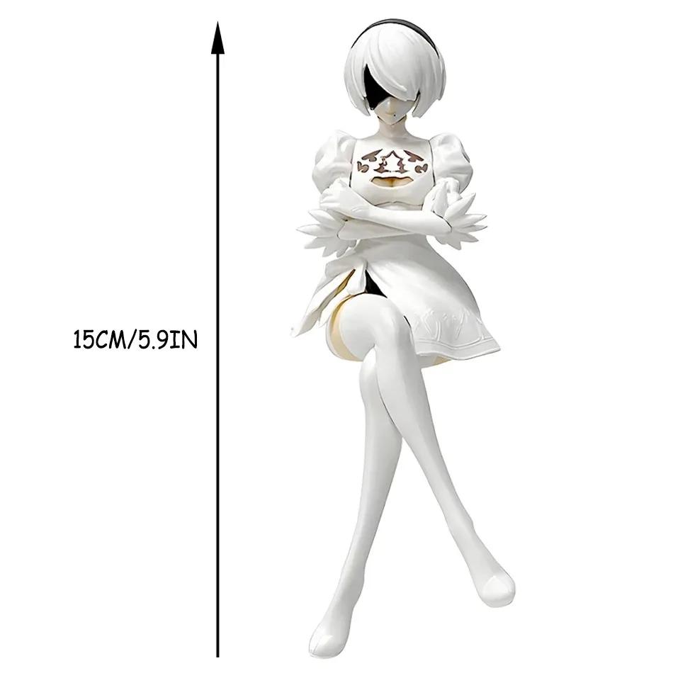 Figurine flambant neuve noir et blanc de 13 à 15cm, modèle de pose d'assise PVc, jouet cadeau de col