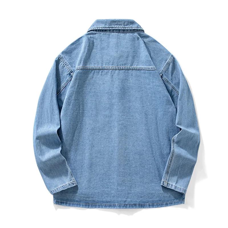 Chemise décontractée pour hommes, coupe ample, pied plat, Design multi-poches, vêtements de travail 