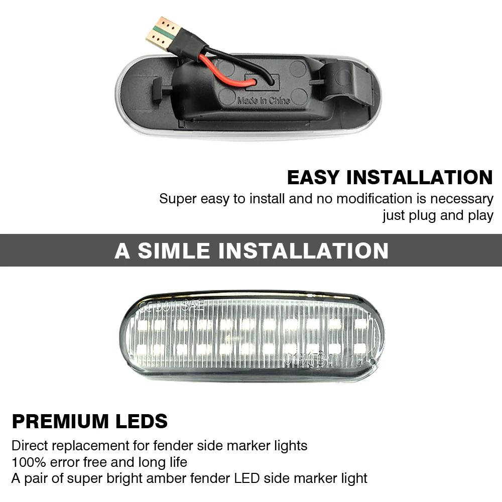Clignotant LED dynamique, marqueur latéral, lampe répéteur pour Fiat Panda 169 Grande Punto Inkl Evo