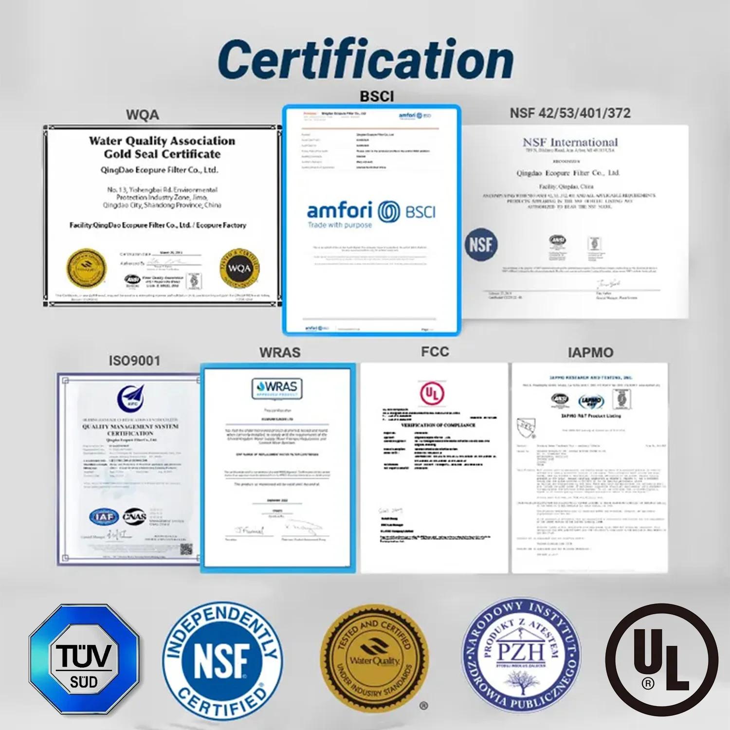 Certifié NSF Compatible avec le filtre à eau du réfrigérateur Samsung DA97-17376B HAF-QIN / EXP DA97