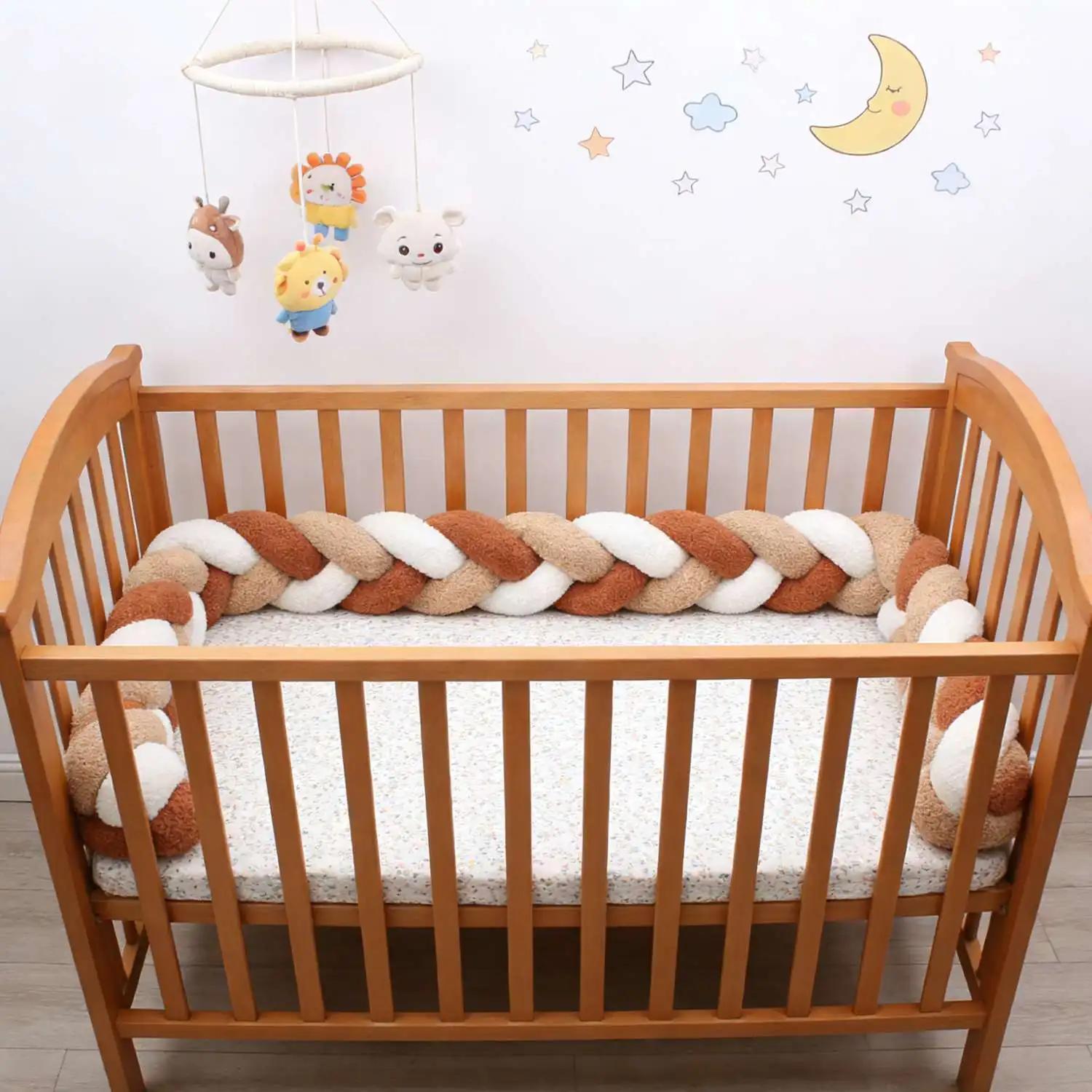 Protecteur de lit bébé 3M, coussin tressé pour lit bébé, décoration de chambre pour garçon et fille,
