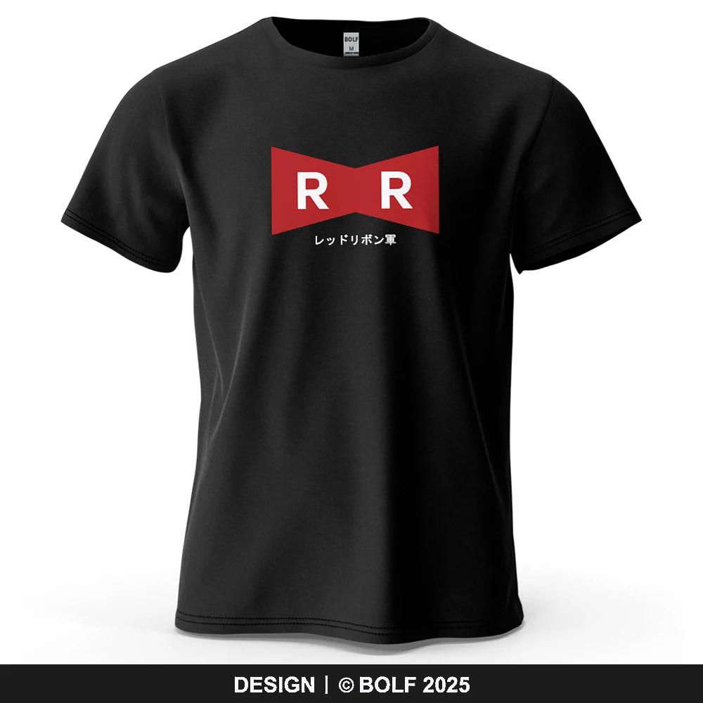Ruban rouge armée imprimé hommes T-Shirt 100% coton surdimensionné Anime graphique t-shirts pour hau