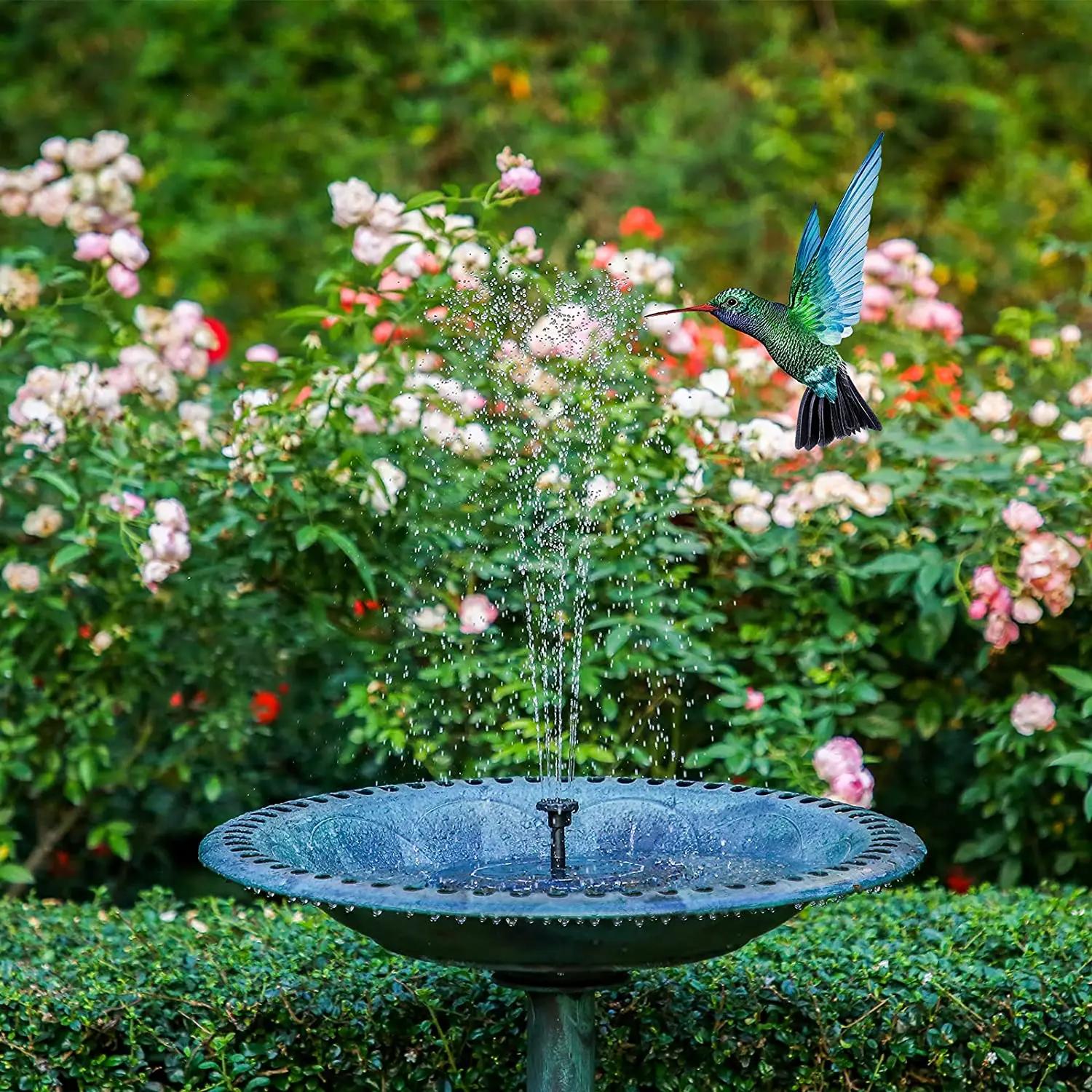 Fontaine d'eau solaire, piscine, étang, cascade, décoration de jardin, bain d'oiseaux en plein air, 