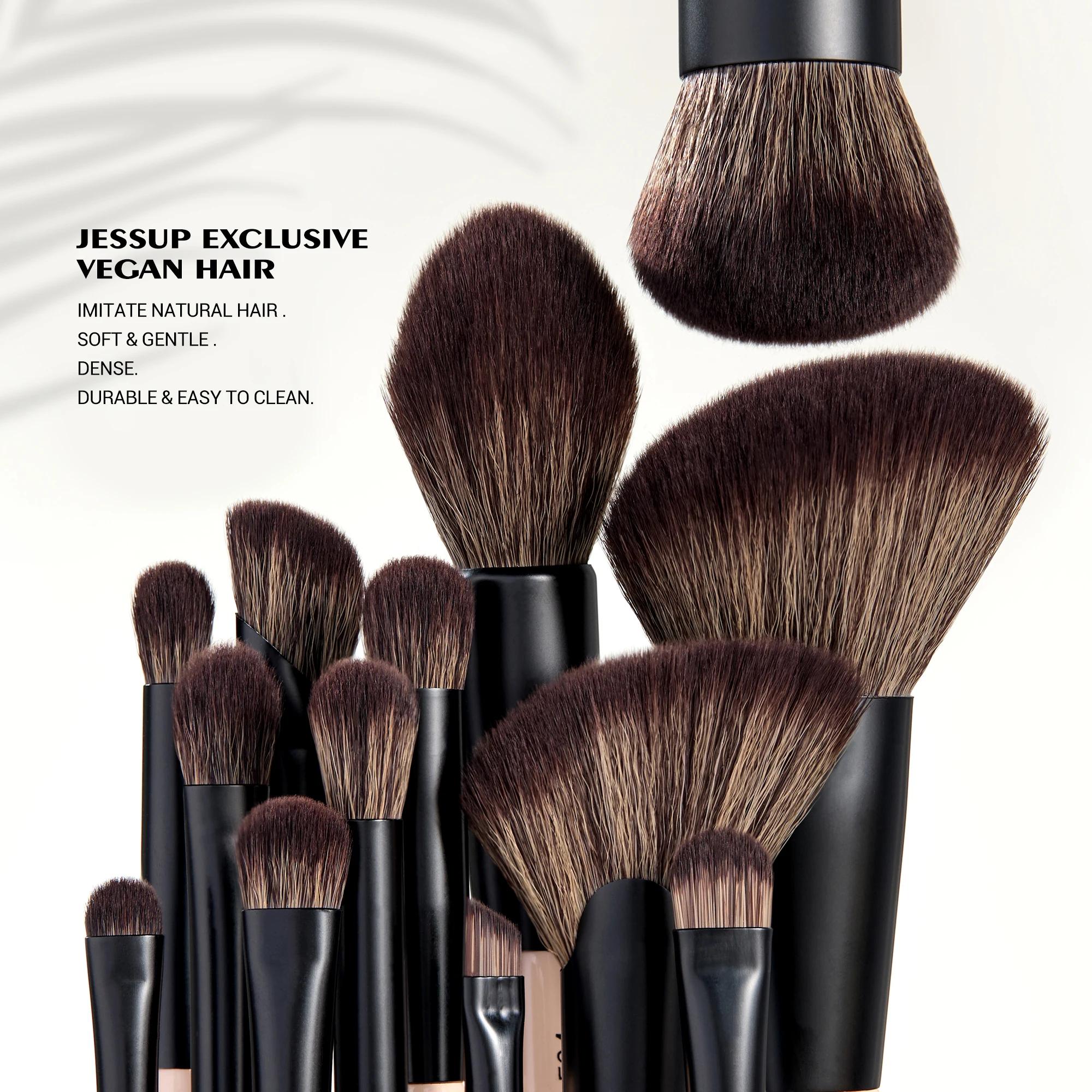 Jessup-Ensemble de pinceaux de maquillage double face, 3/5/7pcs, pour fond de teint, fard à barrage,