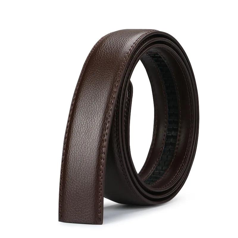 Ceintures à boucle automatique pour hommes, sans boucle, de marque, de haute qualité, véritable sang