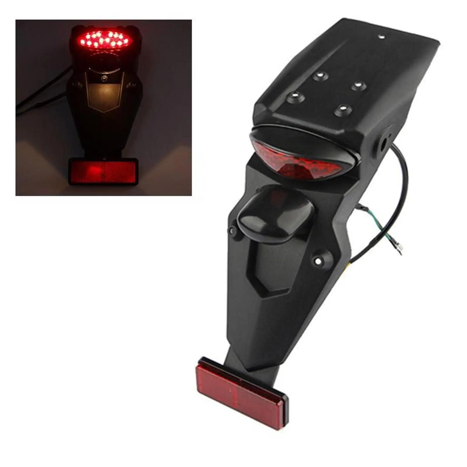 Garde-boue arrière de moto avec lumière de plaque de planificateur LED, super lumineux, étanche
