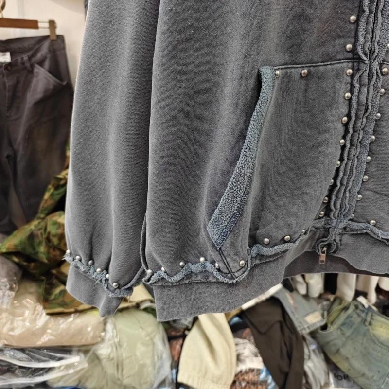 Sweat-shirt à capuche doublé polaire surdimensionné pour homme, veste chaude d'hiver à fermeture écl