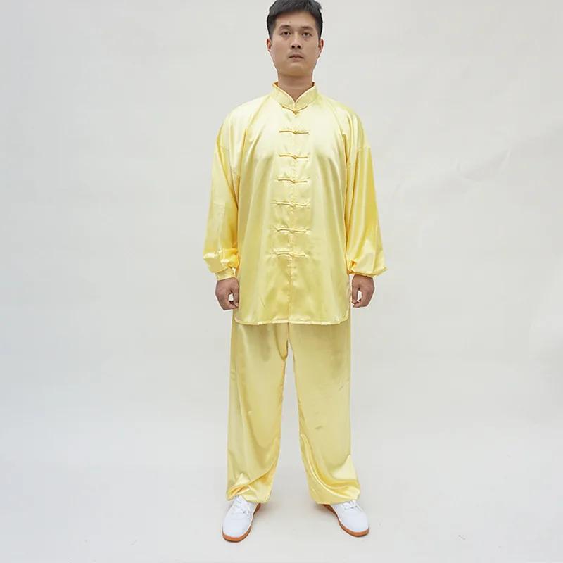 Uniforme d'arts martiaux de style chinois, injYaga Tai, chapelle imbibée de satin, col montant, Kung