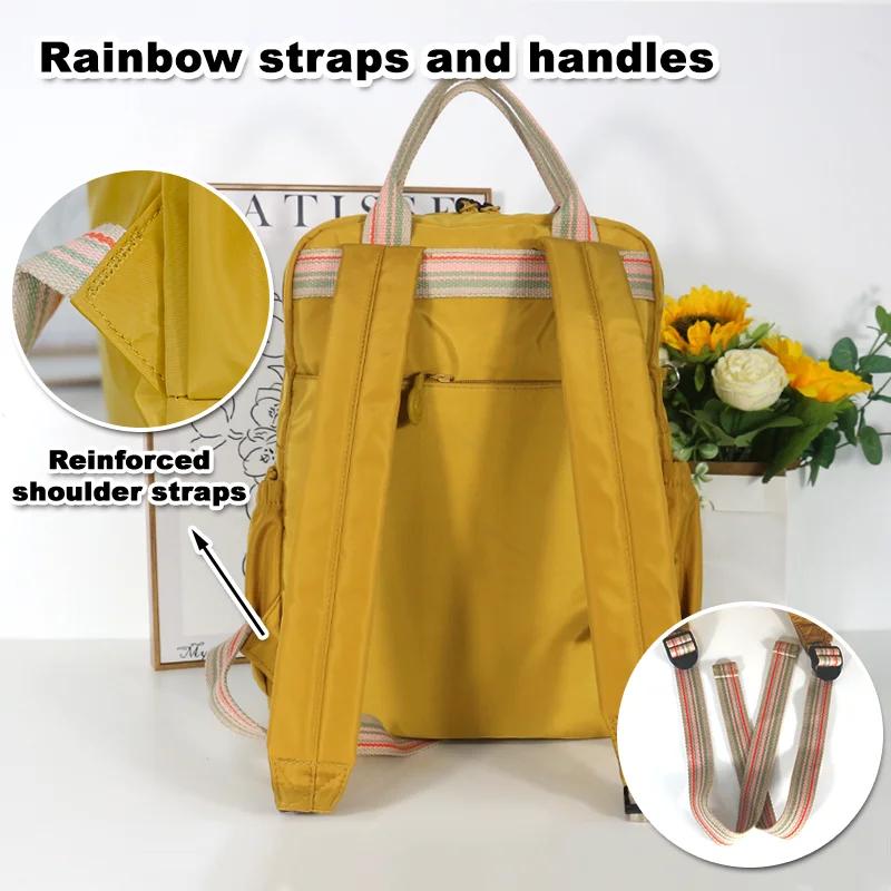 Sac à dos d'école en Nylon multi-poches, sac à dos décontracté pour femmes, sac d'école léger de gra