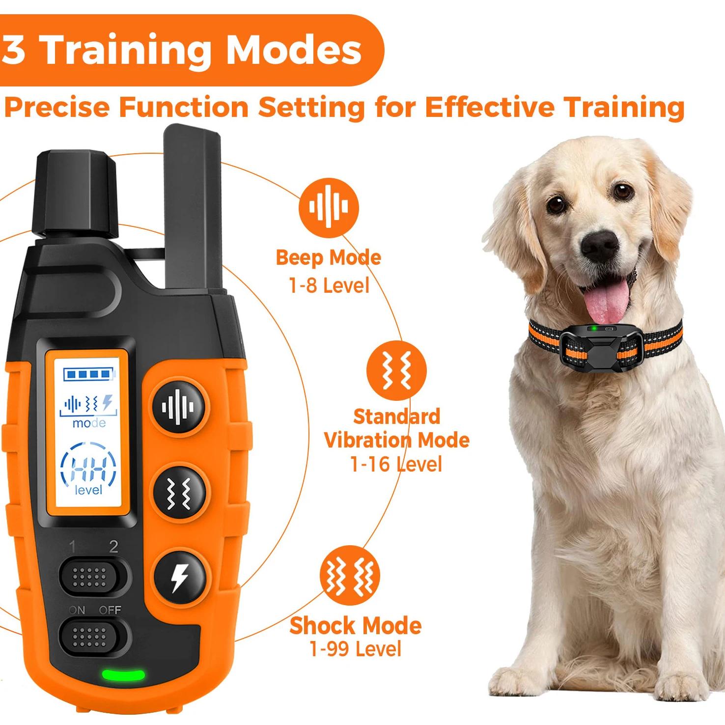 Collier de dressage électrique pour chien, 3300 pieds, télécommande, étanche, comportement pour anim