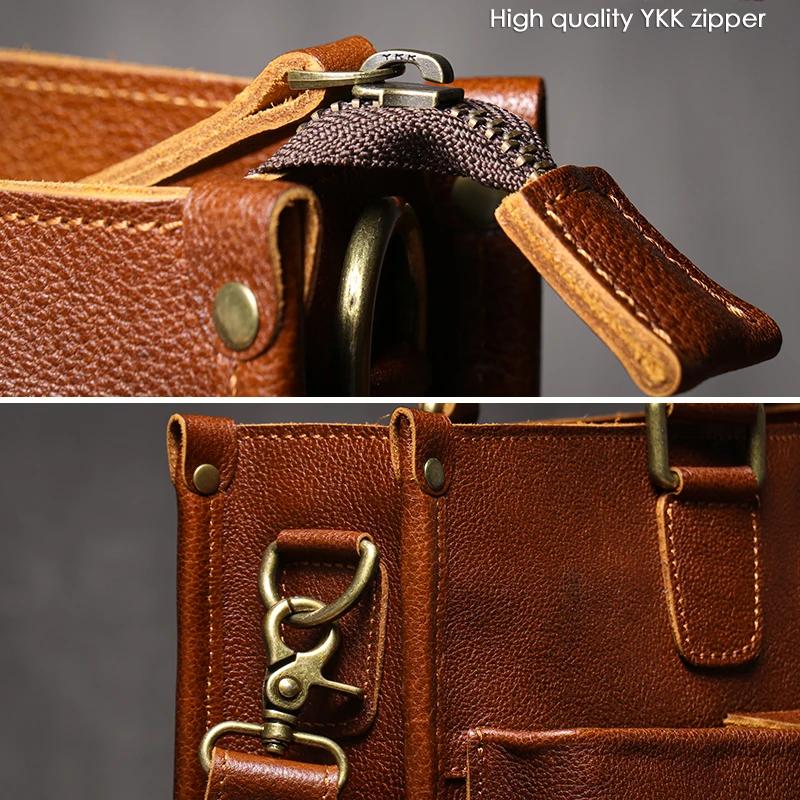 GURO-Sac à Main en Cuir group pour Homme, Étui à Bombes de Luxe, Sac à Bandoulière Vintage pour Ordi