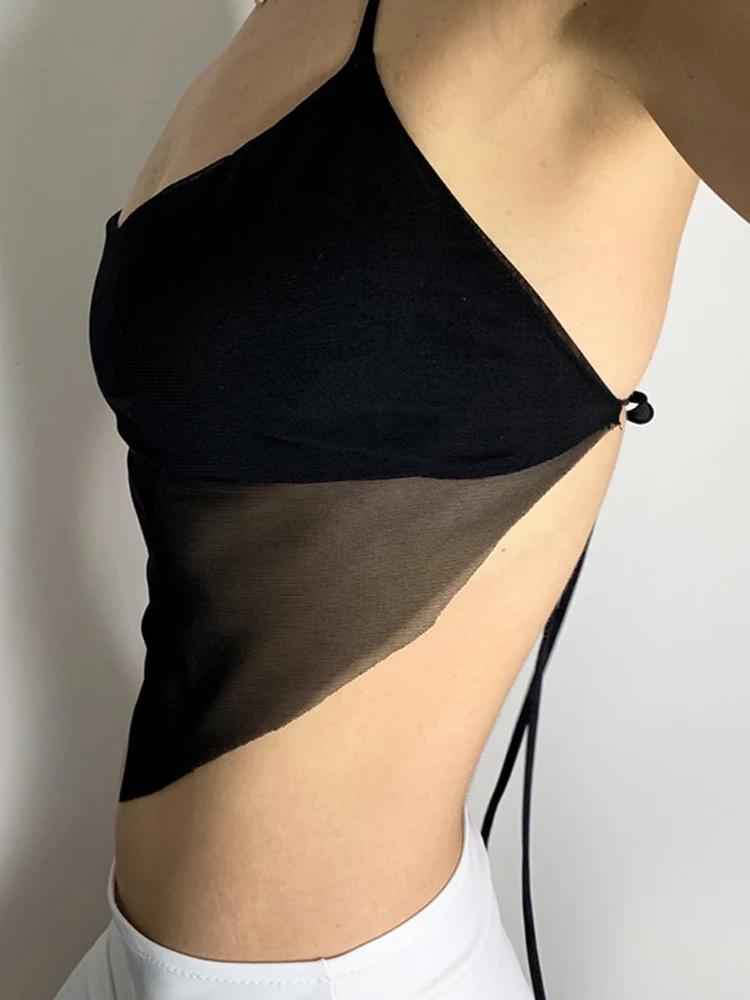 Fleur impression col en v à lacets ventre culture hauts été femmes décontracté sauvage maison vêteme