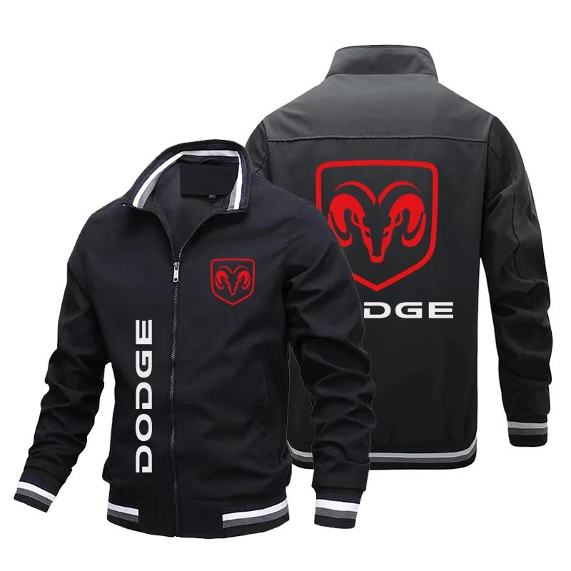 Dodge Logo Cars Summer nouvelle veste bomber décontractée pour hommes, ultra-fine, à fermeture éclai