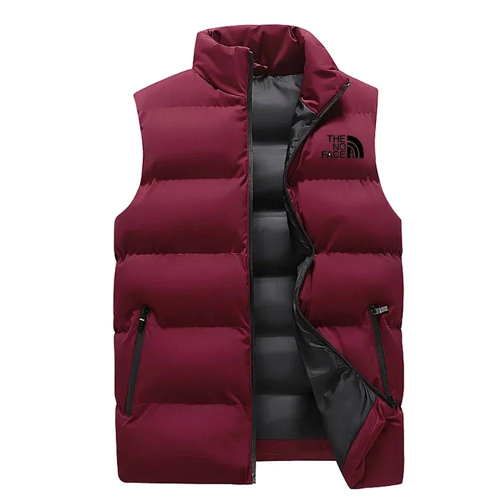 Veste sans manches pour hommes, imperméable, fermeture éclair, col montant, gilet décontracté, Parka