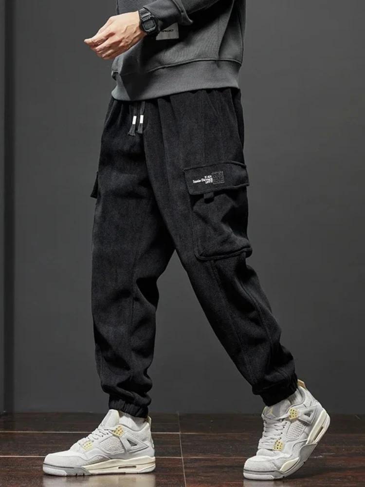 Pantalon décontracté à taille élastique pour homme, droit, proximité, wstring, harem, jogging, sport