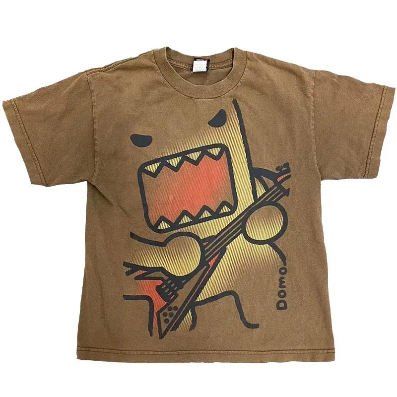 Kawaii surdimensionné été tendance drôle T-shirts imprimé polyvalent Couple coton Y2k décontracté ha