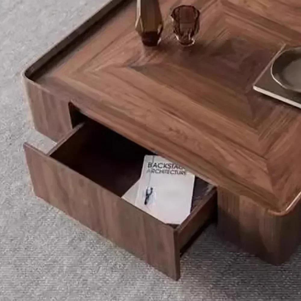 Rangement décoration Table Basse organisateur tiroirs Design moderne Table Basse Vintage Salon Table
