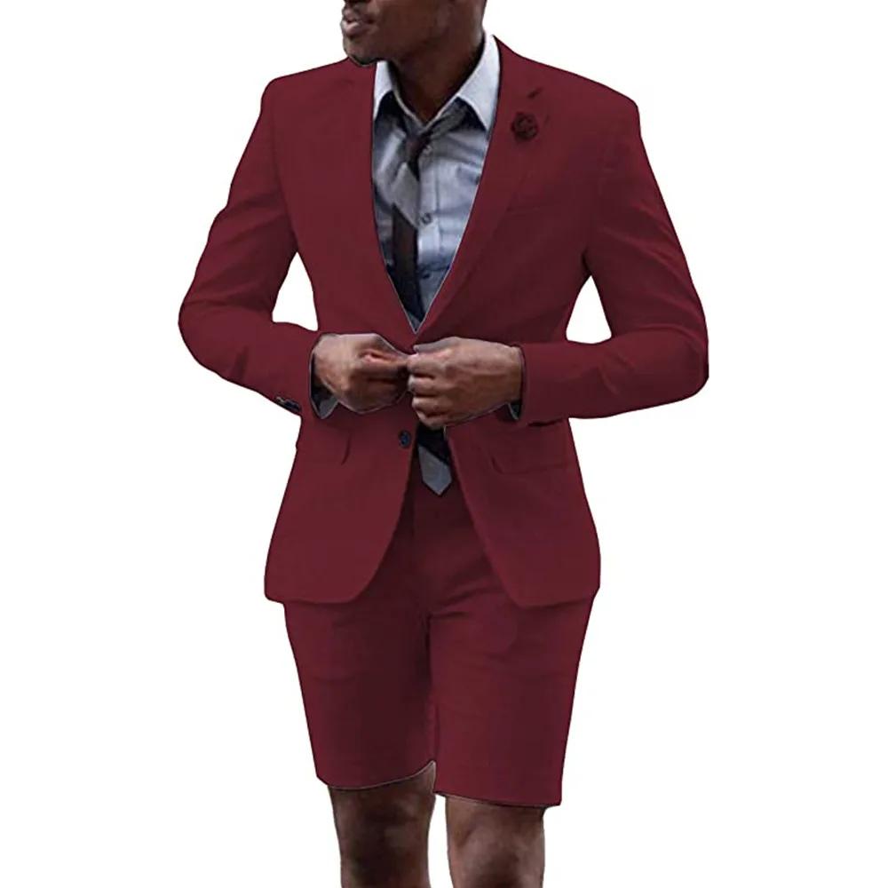 Blazer et pantalon décontractés pour hommes, revers à boutonnage unique, court, imbibé, GroomTIME, m