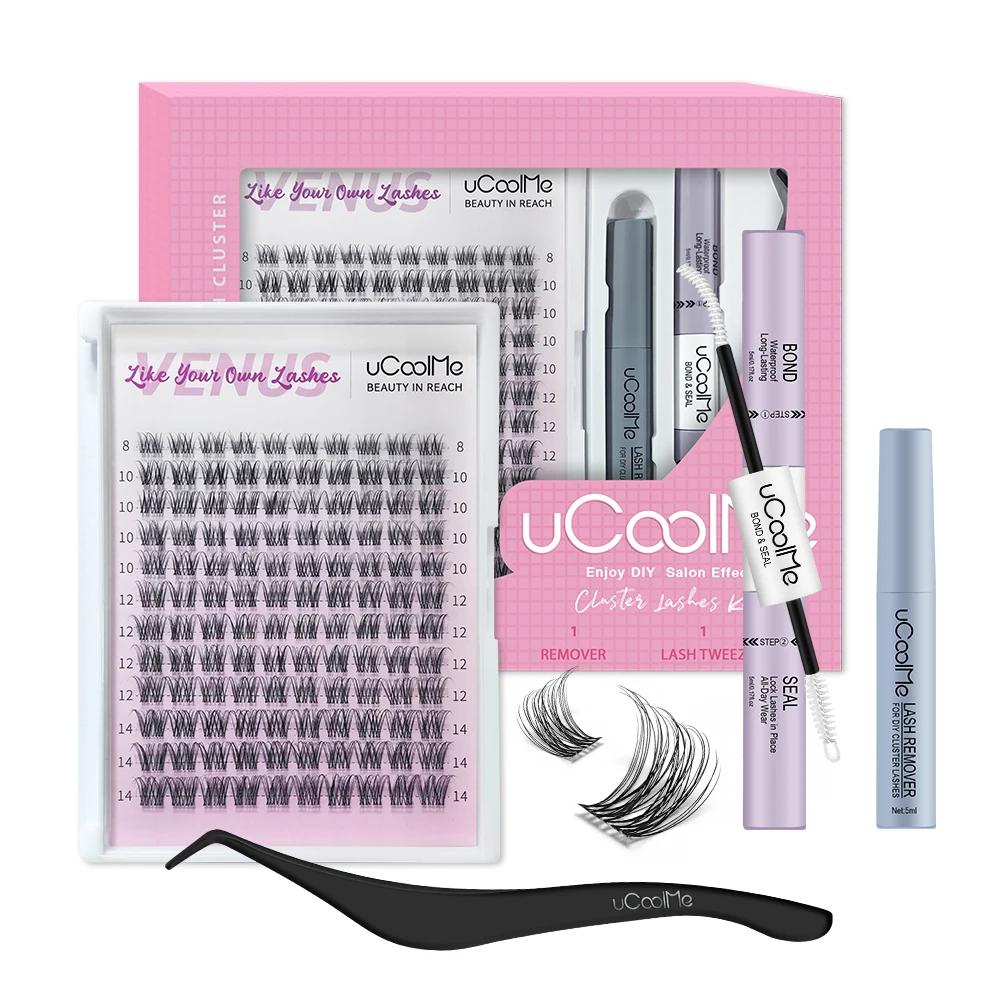 UCoolMe cils courts fée Venus flore 8-14mm cils grappe avec pince à épiler à colle cils bricolage lo