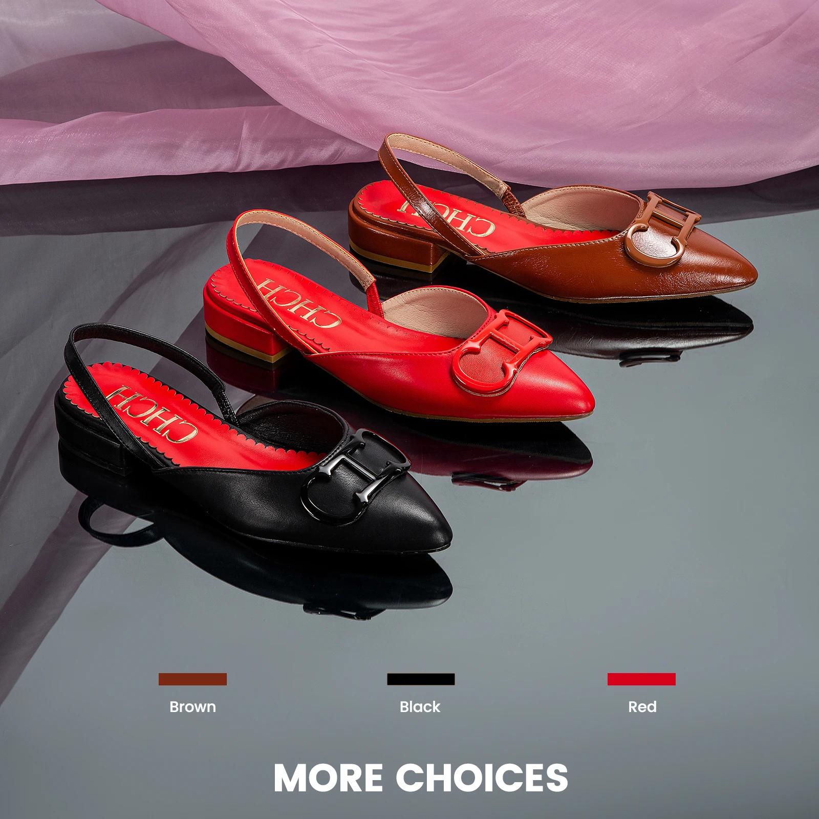CHCH – sandales noires pointues à fond plat pour femmes, chaussures d'affaires simples, nouvelle col