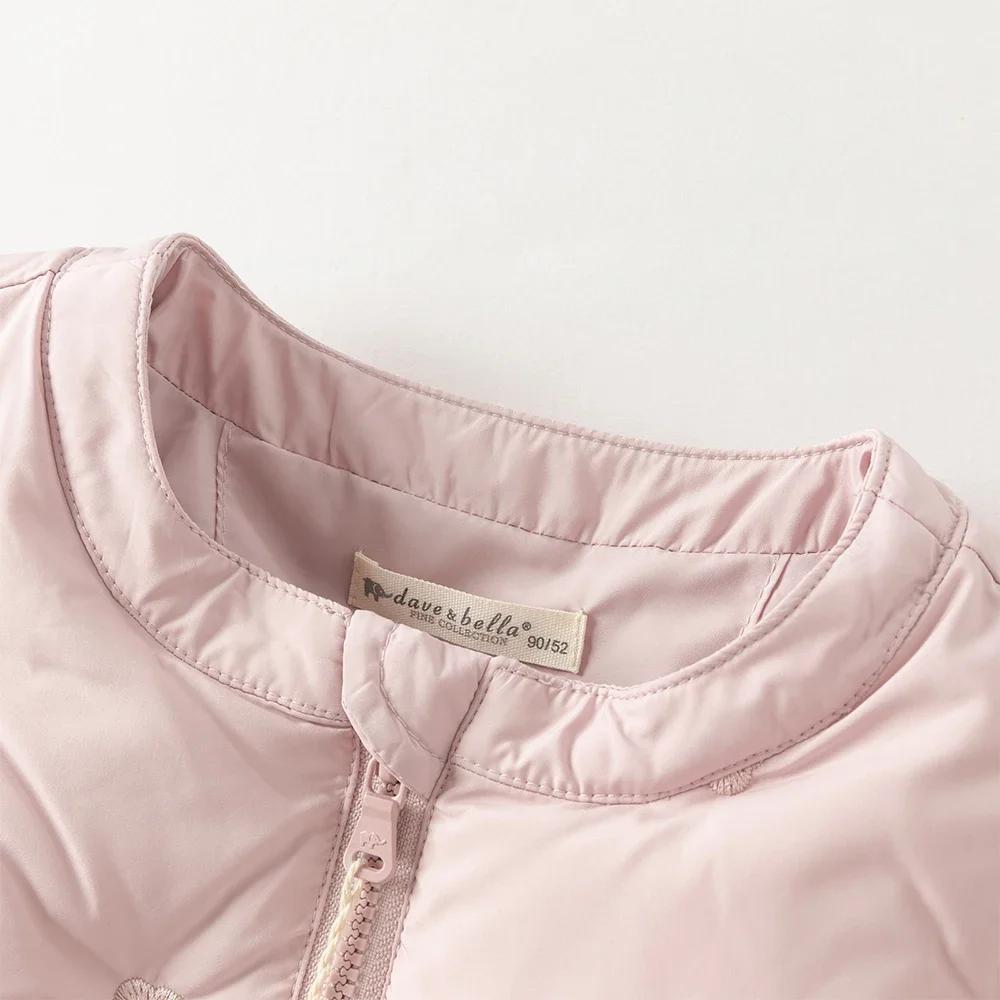 Dave Bella enfants filles Parka hauts hiver mode confortable duvet de canard blanc enfants doux mign