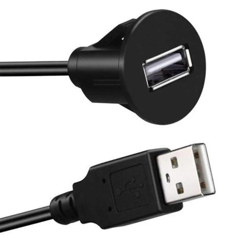 Ligne de montage encastré pour tableau de bord de voiture, câble d'extension de panneau de Port USB 