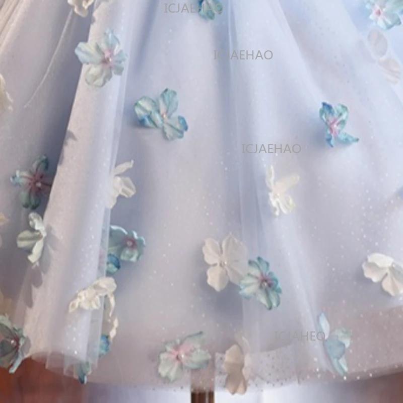 Robe de demoiselle d'honneur pour filles, robe de petite fée princesse, costume de spectacle pour en