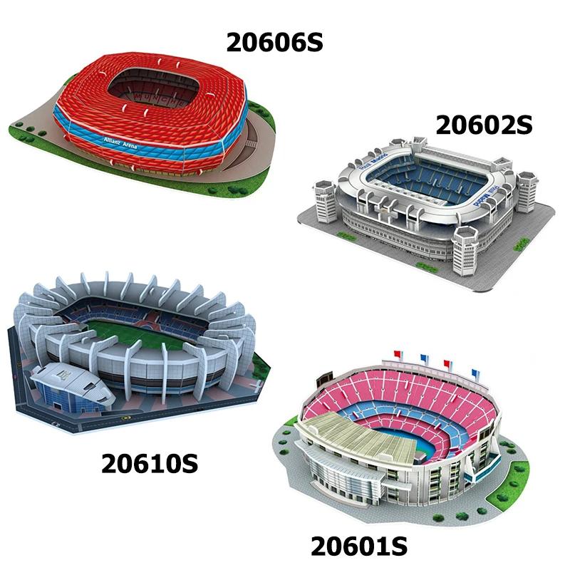 Terrain de Football Miniature en 3D, Puzzle à Faire Soi-Même, Modèles de Stades de renommée Mondiale