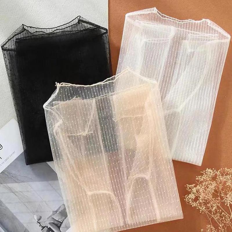 Femmes Sexy maille T-Shirts transparent Perspective t-shirt crème solaire hauts à manches longues ch