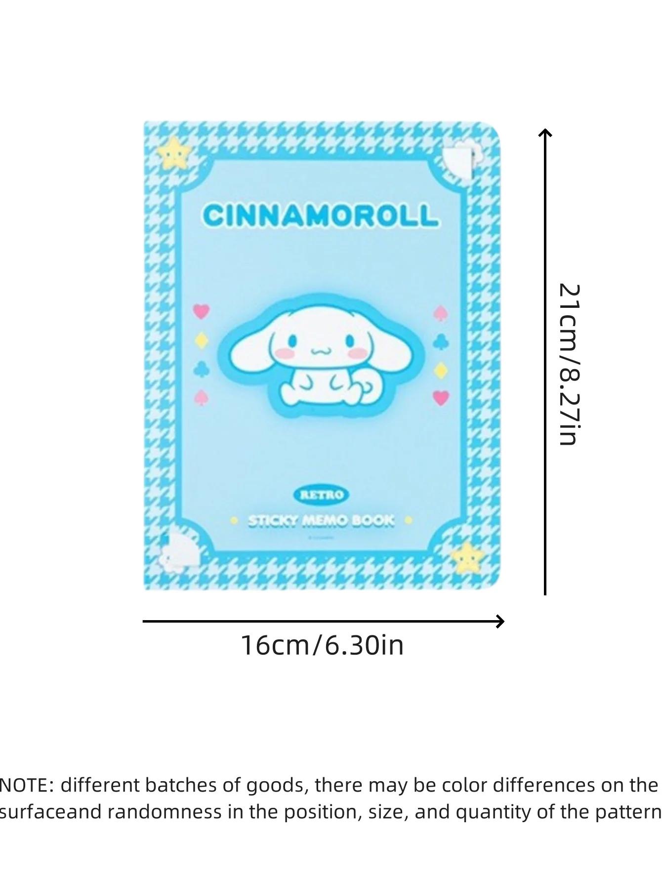 Bloc-notes collant Sanrio Hello Cute Kitty & Kuromi Cinnamoroll, bloc-notes en papier oblong adorabl