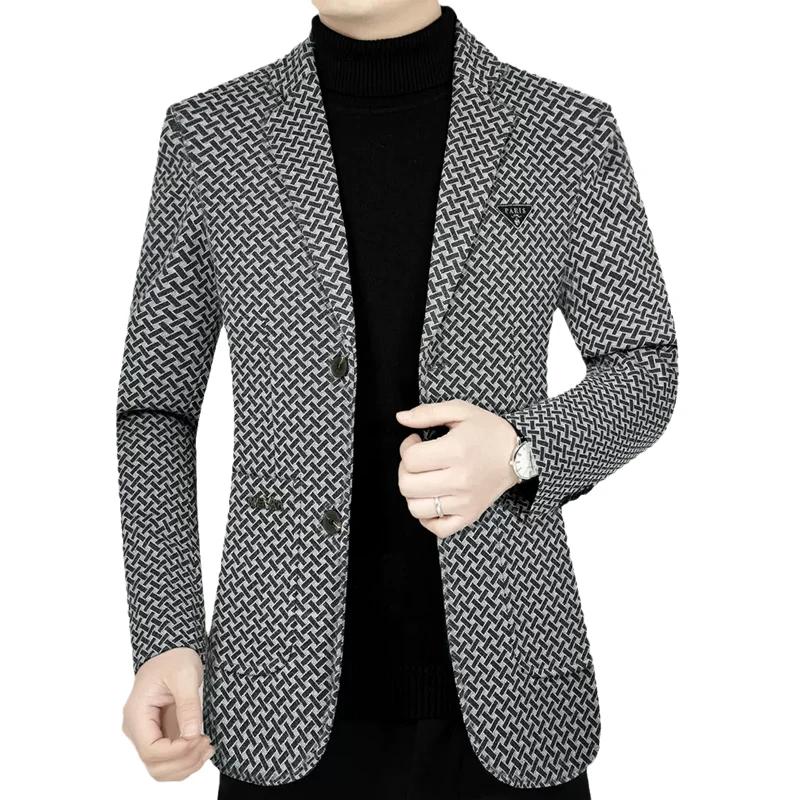 Nouvelle Collection Printemps 2026 – Blazer Homme Décontracté Chic pour le Bureau – Veste de Costume
