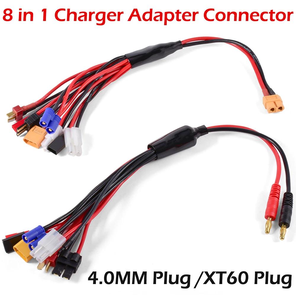 Connecteur adaptateur de chargeur RC 8 en 1, 4.0mm, banane XT60 TRX Tamiya Lipo pour Drone de voitur